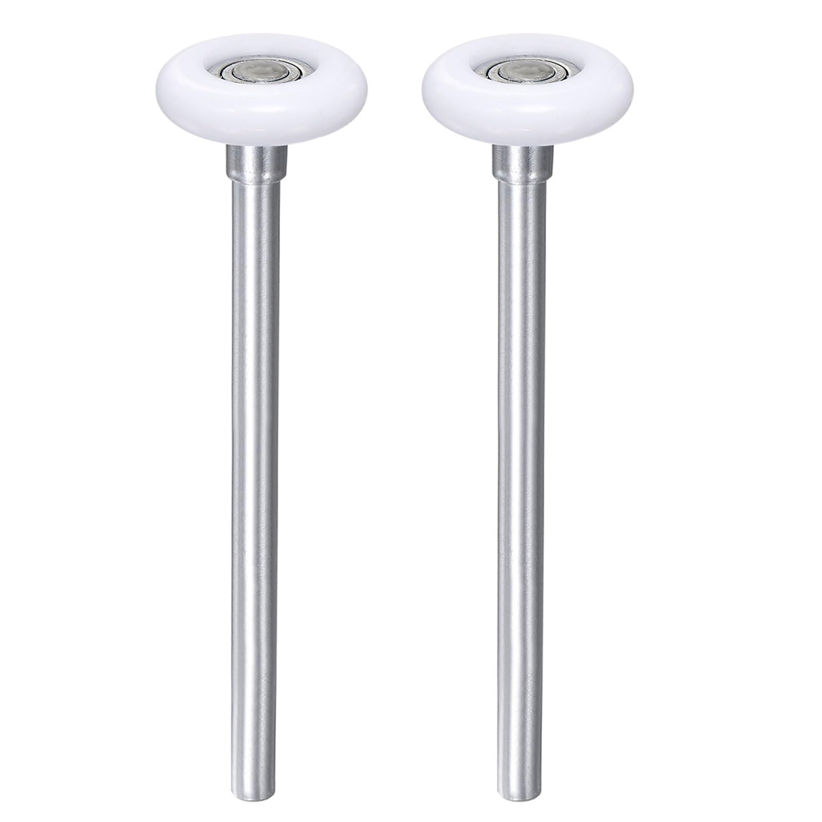 uxcell 2pcs Garage Door Rollers, 2" Nylon Roller for 2" Garage Track, 7" Stem, 11 Balls Sealed Bearing, for Commercial and Residential Garage Doors, White