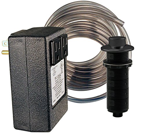 Westbrass RASB-2RB3-62, Raised Button Sink Top Waste Disposal Air Switch and Dual Outlet Control Box, Matte Black