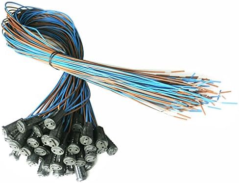 ELEDISON G4 Socket Connector Cable with 50cm Wire for Quartz Bulbs,Halogen Lights,LED Lights,Crystal Lights,Grille Lights, Bay Lights, LED Ceiling Lights (50pcs)