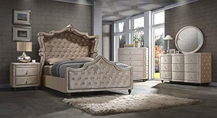 Amazon Com Diamond Canopy Bedroom Set Queen Size 6 Pc Bed