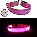 Runners Led Armband Jogging Safety Lights Night Walking Reflective Gear Pink Flashing Running