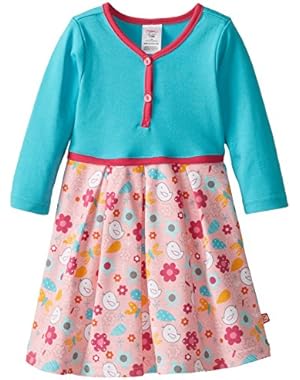 Baby Girls' Friendly Bird Pretty Pleats Dress, Pink