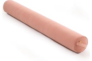 Ailuteie Long Round Body Pillow for Adults – Bolster Pillow for Bed, Cervical Roll Pillow, Firm Support for Sleeping,47 x 7.87 Inches,Blush Pink