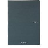 Fabriano EcoQua Original 8.3" x 11.7" (A4) Saddle-Stitch Bound Notebook, 40 Dotted Sheets, Dark Green