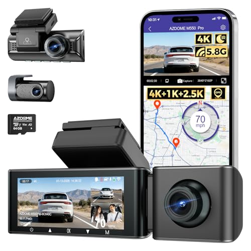 AZDOME M550 Pro 3 Channel Dash Cam