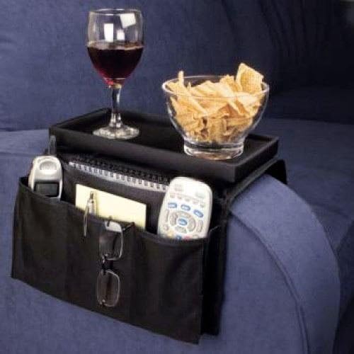 6 Pocket Couch Buddy Remote Control Holder Sofa Arm Rest Organizer Caddy