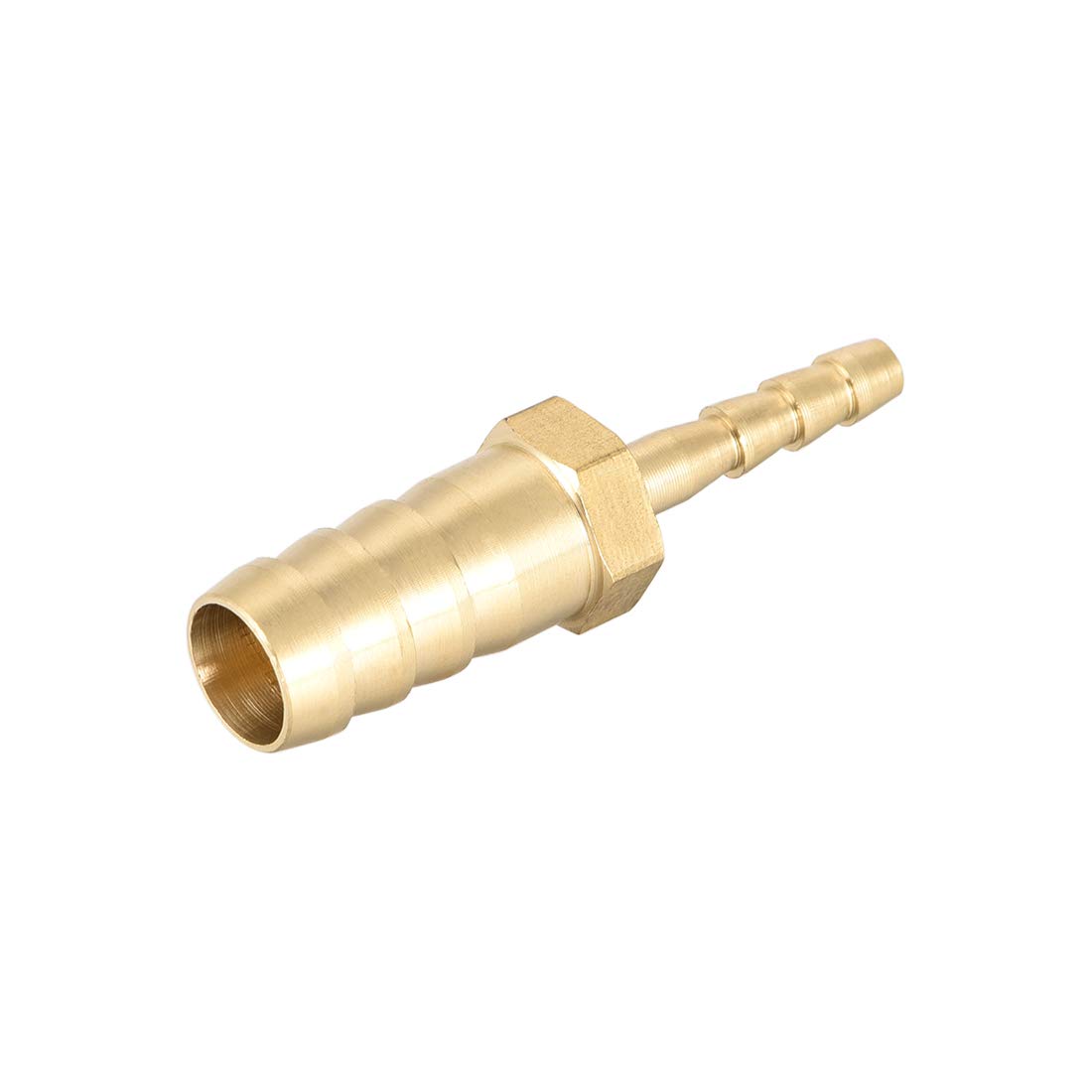 sourcing map Straight Brass Barb Fitting Reducer, Fit Hose ID 10mm to 4mm
