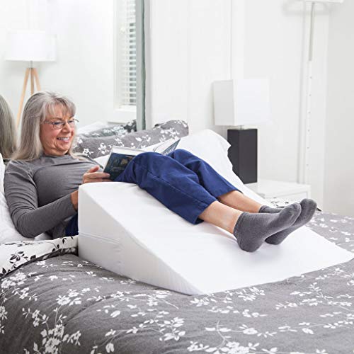 DMI Bed Wedge Pillow and Triangle Wedge with Elevated Incline for Neck