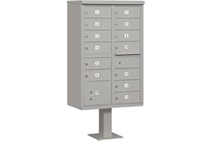 Salsbury Industries 3313GRY-U 13 B Size Doors, Type IV Cluster Box Unit, Gray, for use with The USPS Lock