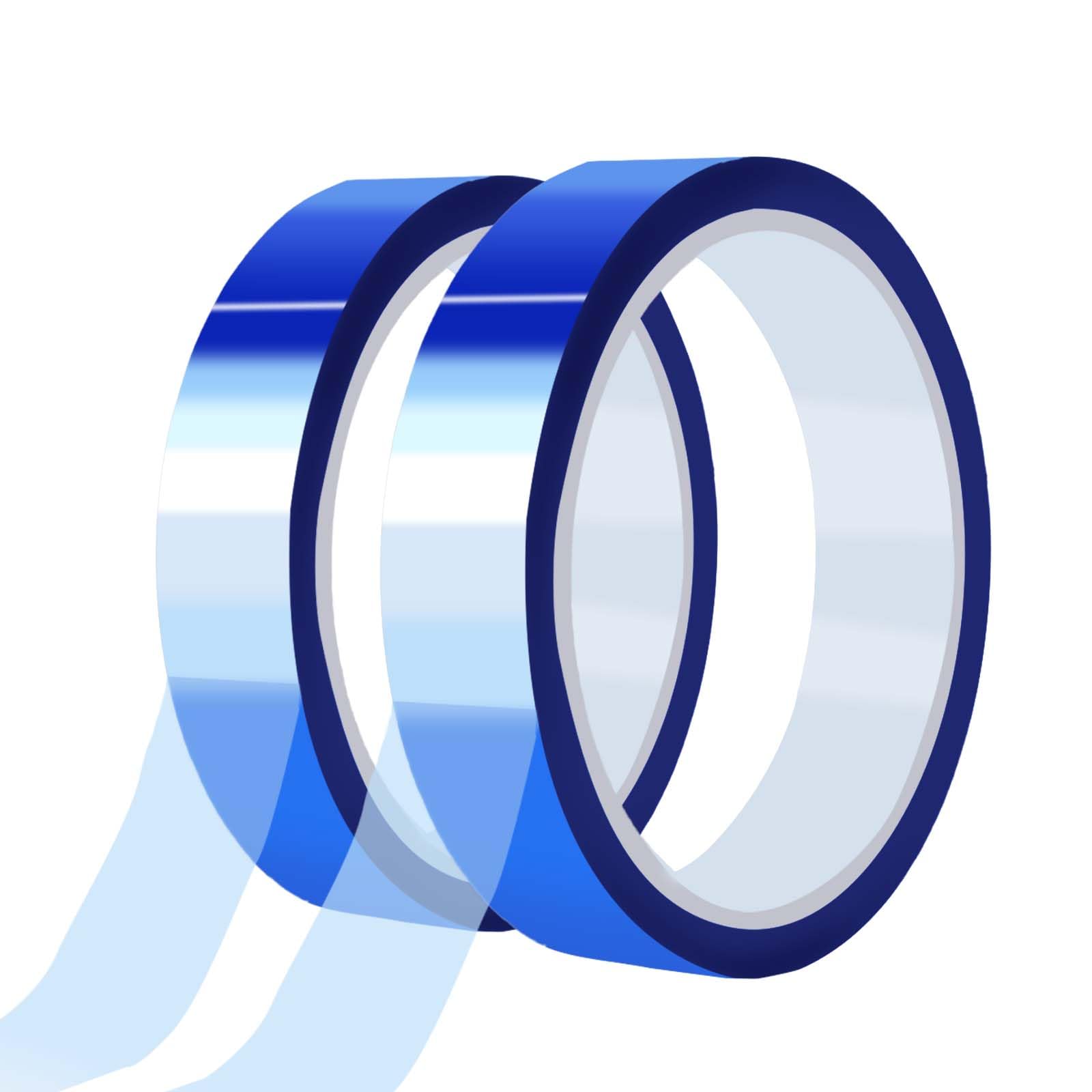 Sliverdew 2 Rolls Heat Resistant Tape 20mm×33m/108ft Blue High Temperature Tape Polyimide Film Masking Tape No Residue Thermal Transfer Tape Sublimation Heat Tape for Soldering and Masking