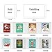 YOBEYI DIY Christmas Card with Diamond Painting Drill by Numbers 8Packs Christmas Tree Santa Claus New Year Greeting Card Christmas Stickers Christmas Gifts (C)