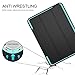 DUNNO Case Compatible with iPad 6th/5th Generation 9.7-Inch 2017/2018, Three Layer Heavy Duty Full Protection Case with [Auto Sleep/Wake] Stand Design for iPad 5/6 Generation (Black+Light Blue)