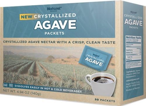 Naturel Crystallized Agave Sweetener, 50 Count (Pack of 12)