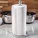 Zanzer Stainless Steel Kitchen Paper Towel Holder Dispenser - Weighted Base - Sturdy, Durable, Rust-Proof - Single Easy One-Handed Tear - Fits Standard or Jumbo-Sized Rolls