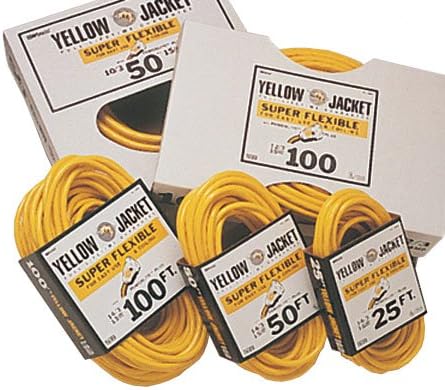 Woods Industries 50 Ft Yellow Jacket 12/3 Contractor Grade Cord Flexible Abrasion Resistant