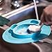 Silicone Suction Baby Feeding Placemat: Lumipets Non Slip Bear Shaped Mat Bowl Plate for Toddlers & Kids Eating at Home or a Restaurant - Toddler Food Tray Plates - Table/High Chair Placemats - Blue
