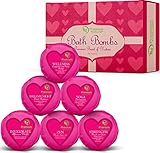 Bath Bombs Gift Set - 6 Organic Essential Oil Handmade Spa Fizzies, With Cocoa & Shea Butter, Relieves pain & Moisturizes Dry Skin by Premium Nature (Love Edition)