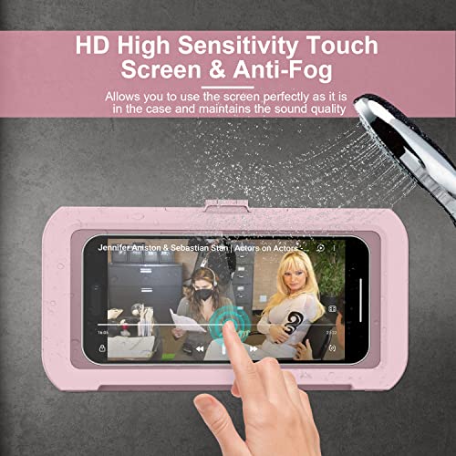 URROY Waterproof Shower Phone Holder, 360° Rotation Shower Phone Case, AntiFog High Sensitivity