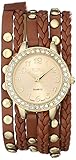 XOXO Women's XO5602 Gold-Tone Watch with Braided Faux Leather Band