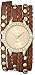 XOXO Women's XO5602 Gold-Tone Watch with Braided Faux Leather Band