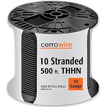 Cerro 112-3871J 500-Feet 10-Gauge Stranded THHN, Black