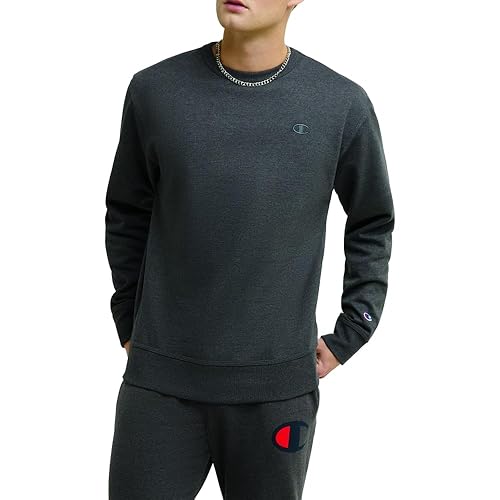 Champion Men's Crewneck Fleece Sweatshirt, Standard Fit, Midweight