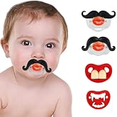 4pcs Kissable Mustache Pacifier, Funny Baby Pacifier, Pacifier 0-36 Months, Funny Gifts for Newborns