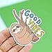 Good Vibes Hanging Sloth Cute Animal Art Vinyl Sticker