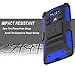 Droid Turbo Case, Circlemalls Dual Layers [Combo Holster] and Built-in Kickstand Bundled with Dual Layers Protection Hybrid Shockproof Phone Case and Stylus Pen for Motorola Droid Turbo XT1254-Blue