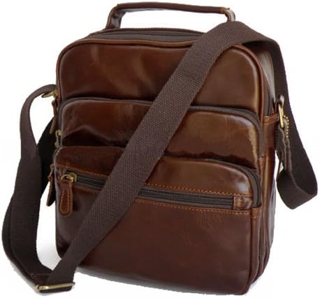 SAIERLONG Men's Messenger Bags Shoulder Handbags Coffee Cow Leather