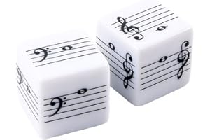 2 Pcs Music Dice, Music Staff Notation Dice Teaching Aid, Perfect for Composition, Improvisation, Music Education & Teaching