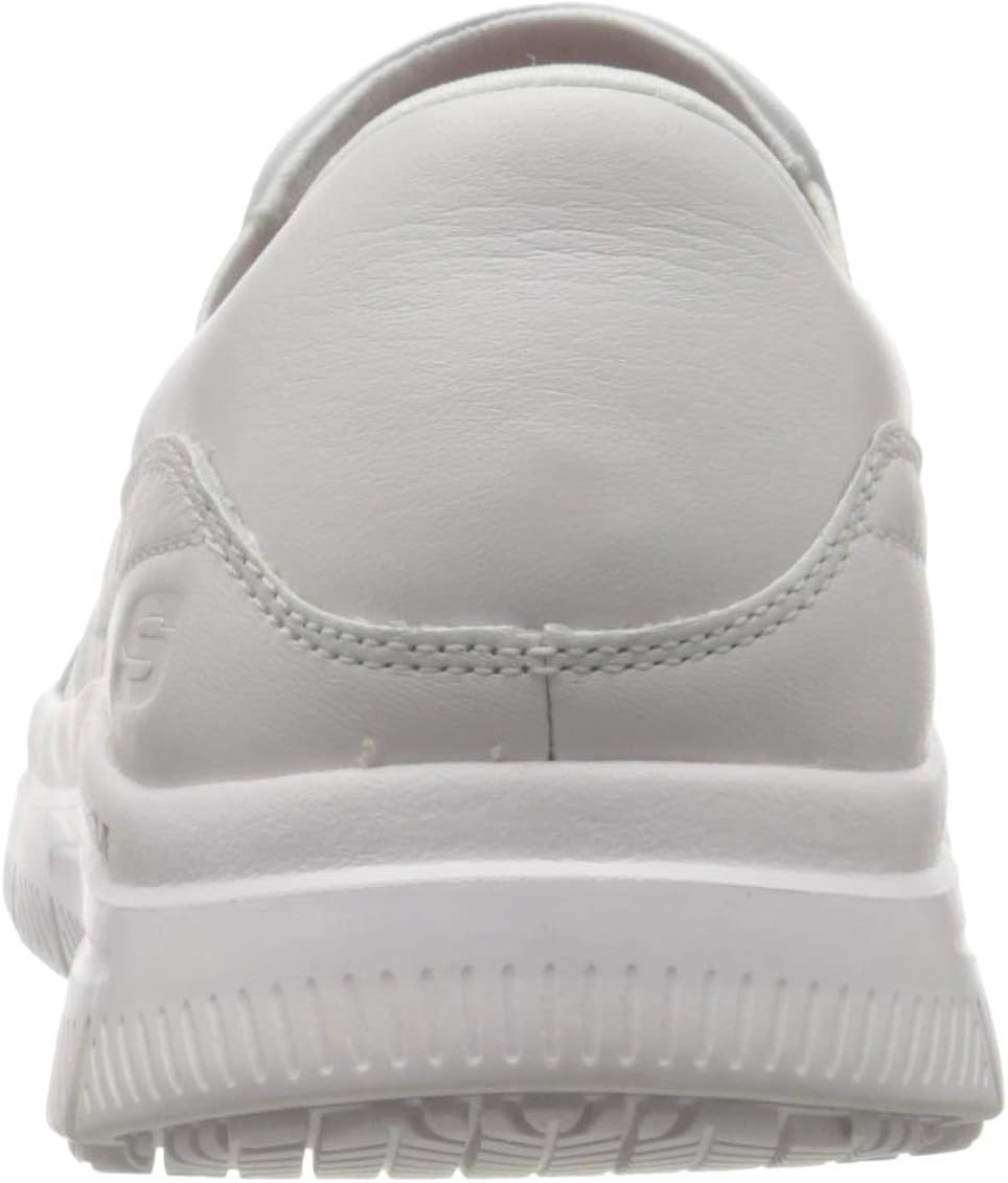 Skechers Mens Flex Advantage Sr - Bronwood Slip On Trainers, White Leather, 8 UK - Image 4