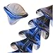 Czech Glass Beads Three Petal Flower 12mm Sapphire Blue Celsian (12)