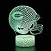 Deal Best NFL Team 3D Optical Illusion Smart 7 Colors LED Night Light Table Lamp with USB Power Cable (Chicago Bears)