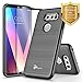 LG V30 Case, LG V30 Plus/LG V30S ThinQ/LG V35 / LG V35 ThinQ w/[Full Cover Screen Protector Clear HD], NageBee [Carbon Fiber] Brushed [Heavy Duty] Shock Proof Dual Layer Hybrid Case (Black)