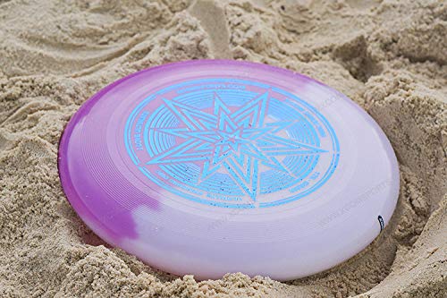 Ultimate Frisbee Sports Flying Disc UV Color-Changing Ultimate Toss and Catch Frisbee Game, 175g Pro Model