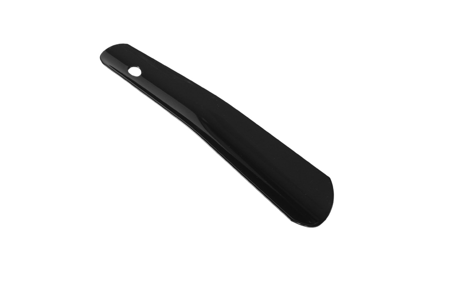 Finest Shoe Horn Boot Horn for Men and Women, Colourful, Durable Metal, Short Handled, by Kaps, Many Colours, Black, 17 cm - 6.70 inch