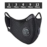 CoolChange N99 Dust Mask PM2.5 Activated Carbon Filter Mask Cambridge Breathing Mask Suitable for Men Women for Woodworking, Mowing, Sanding, Running, Cycling Outdoor Activities-1 Filter