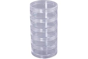 HEALLILY Embroidery Diamond Storage Box Stackable Jewelry Box Plastic 5 Layer Pill Case Container for Beads Rhinestone Organizer