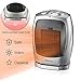 Warmtec 1500W Oscillating Ceramic Space Heater with Adjustable Thermostat,Overheat Protection and Tip-Over Protection, ETL Listed Portable Electric Hot/Cool Fan Heater for Indoor Use (Silver)