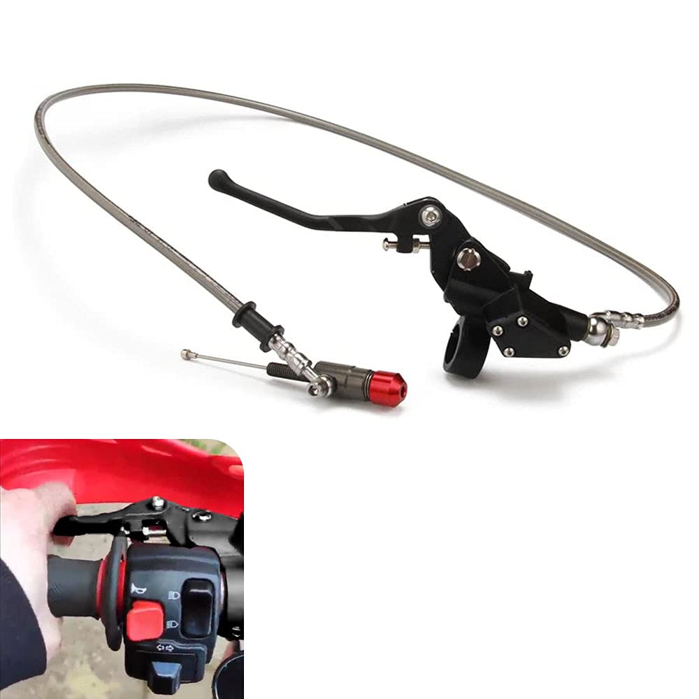 JFG RACING Hydraulic Clutch,1200mm Motorcycle Hydraulic Clutch Hydraulic Clutch Lever Master Cylinder Universal for 125cc 250cc Dirt Pit Bike Motorcycle-Black