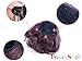 CAISHA Bun Hair Piece Braid Ponytail Bun Hepburn Bun Scrunchie Updos Dark Brown Mix HD5