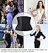 YIANNA Women's Classic Underbust Latex Sports Girdle Short Torso Waist Training Corsets for Weight Loss Hourglass Body Shaper Fat Burner, YA110299-Black-XS