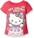 Hello Kitty Girls' Little Girls' Happy Birthday T-Shirt, Fuchsia Pink, 5