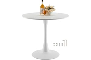 VEVOR Round Dining Table, 31.5 in Wood Table for 2-4 Person, Modern Circle Furniture, Leisure Coffee Office Tables with Pedes