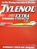 Tylenol(R) Extra-Strength, 2-Caplet Dosage, 100 caplets per box (Pack of 2)500mg each