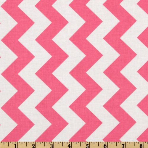 Riley Blake Chevron Medium Hot Pink Fabric By The Yard
