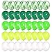 DIvine 40 Pcs 12 Inch Green Balloons Set, Green Agate Marble Balloons, Assorted Green and White Latex Balloons for Wild One, Jungle, Animal, Dinosaur Birthday Party Decoration, Backdrop, Balloon Arch
