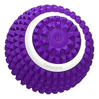 4-Speed Washable Vibrating Massage Ball - Deep Tissue Electric Training Yoga Fitness Foam Roller, Physical Therapy Ball for Muscle Myofascial Recovery, Leg Neck Arm Body Back Massage Roller (Purple)