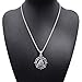 ELFASIO Stainless Steel Pendant for Men Necklace Viking Valknut Odin's Norse Warrior Chain Jewelry, Length 30 inch
